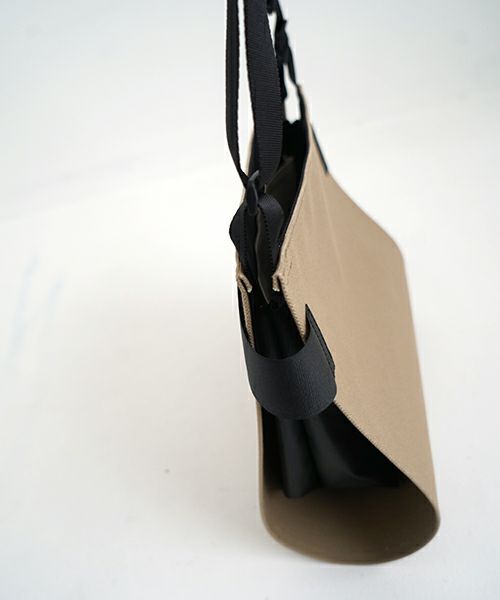 macromauro  マクロマウロ WRAP BAG SHOULDER CANVAS S(BEIGE)