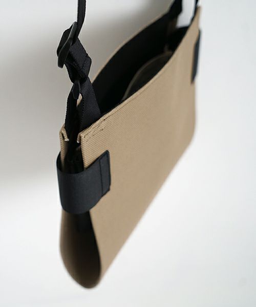 macromauro  マクロマウロ WRAP BAG SHOULDER CANVAS S(BEIGE)