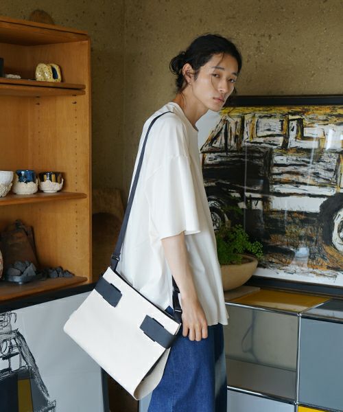 macromauro マクロマウロ WRAP BAG SHOULDER CANVAS M(NATURAL)