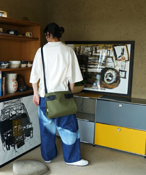 macromauro マクロマウロ WRAP BAG SHOULDER CANVAS M(KHAKI)