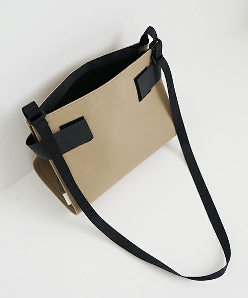 macromauro  マクロマウロ WRAP BAG SHOULDER CANVAS M(BEIGE)