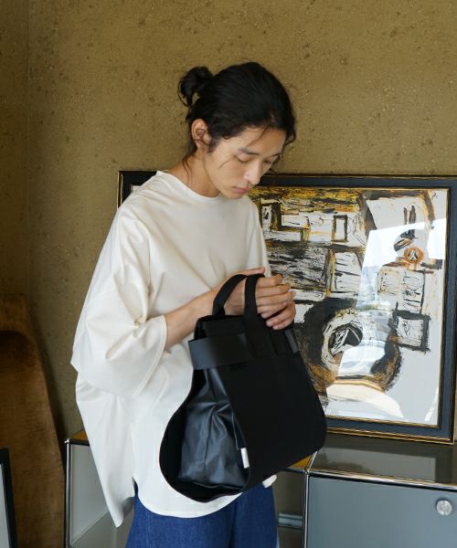 macromauro  マクロマウロ WRAP BAG TOTO CANVAS M(BLACK)