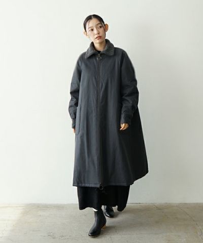 Mochi<br>モチ<br>finx gabardine coat[ma23-co-01/graphite]<br>モッズコート