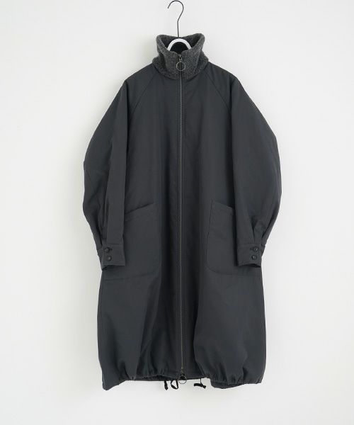 Mochi モチ finx gabardine coat[ma23-co-01/graphite] モッズコート