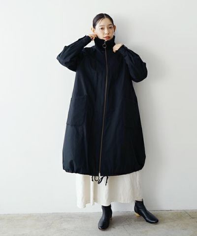 Mochi<br>モチ<br>【standard】finx gabardine coat[ma23-co-01/black]<br>モッズコート