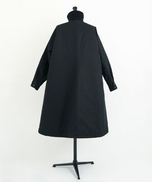 Mochi モチ finx gabardine coat[ma23-co-01/black] モッズコート