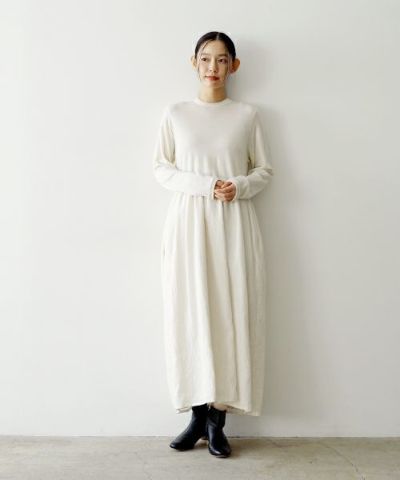 Mochi<br>モチ<br>panel dress[ma24-op-03/off white]<br>パネルドレス