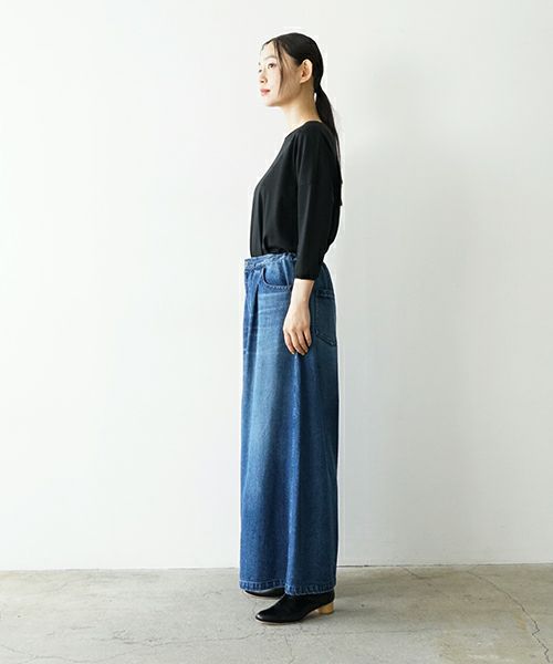 パンツ mochi Mochi モチ denim tapered easy pants デニムテーパードパンツ