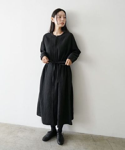 Mochi<br>モチ<br>side gather dress[ma24-op-02/black]<br>サイドギャザードレス