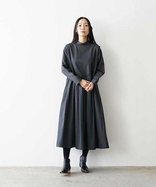 Mochi ワンピース　グレージュ Mochi モチ v-neck dress [ms02-op-03]