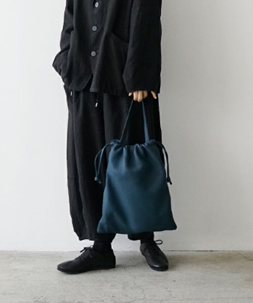 Mochi モチ drawstring bag(M)[ma-pro-01/figaro] 鹿革 巾着バッグ