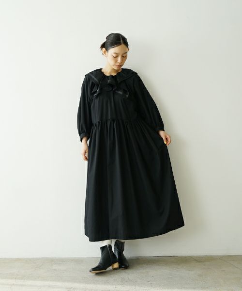 MIYAOミヤオDRESS[MBOP-01/1.黒] フリルブラックドレス
