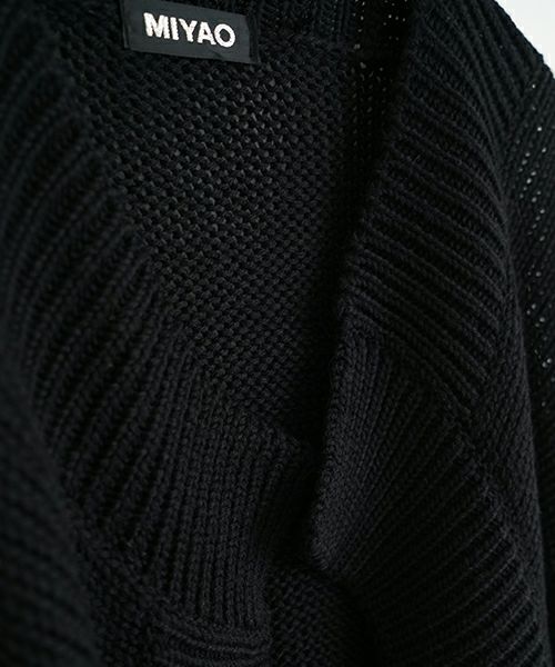 MIYAOミヤオCARDIGAN[MN-N-02/1.黒]