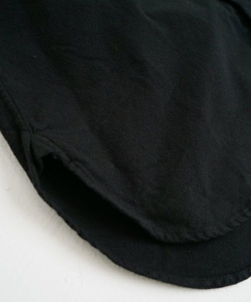YOKO SAKAMOTOヨーコサカモトBRUSHED COTTON COLLARLESS SHIRT [BLACK] YS - 24AW - 57