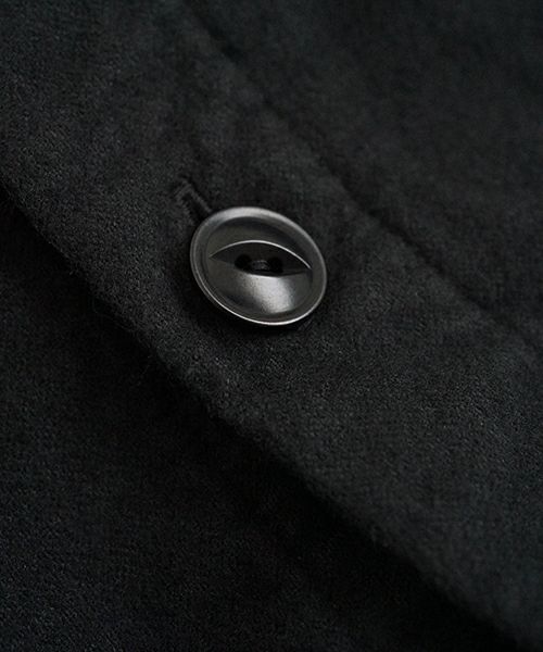 YOKO SAKAMOTOヨーコサカモトBRUSHED COTTON COLLARLESS SHIRT [BLACK] YS - 24AW - 57