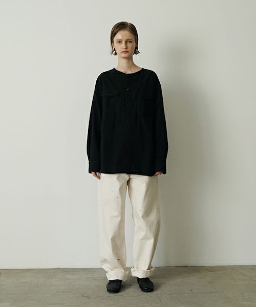 YOKO SAKAMOTO ヨーコサカモト REGULAR COLLAR SHIRT [SUMI INK] YS