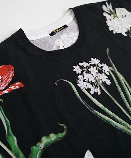 AHCAHCUMあちゃちゅむ ドレス big Tシャツ　クロ AHCAHCUM あちゃちゅむ<br>植物図鑑 big T 04クロ