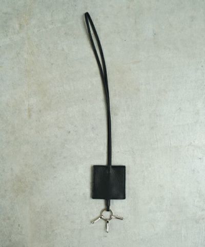 VU PRODUCT<br>ヴウプロダクト<br>square  neck key holder [BLACK]  vu-product-B17S <br>四角キーホルダー