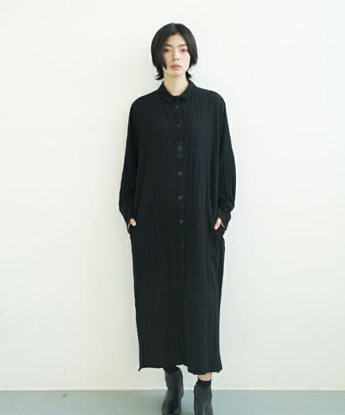 KristenseN DU NORD   クリステンセンドゥノルド Shirt dress [I-399/10 Black]