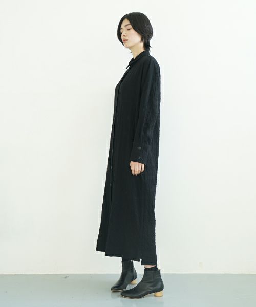 KristenseN DU NORD   クリステンセンドゥノルド Shirt dress [I-399/10 Black]