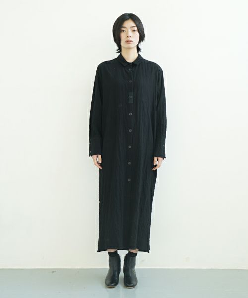 KristenseN DU NORD   クリステンセンドゥノルド Shirt dress [I-399/10 Black]