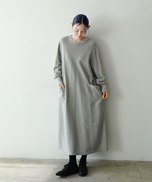 Mochi モチ  sweat one piece [heather gray] 