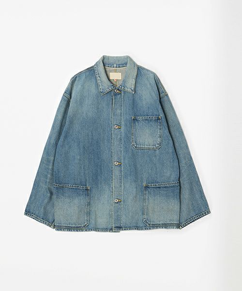 YOKO SAKAMOTO ヨーコサカモト DENIM COVERALL[FADE INDIGO] YS - 24AW 