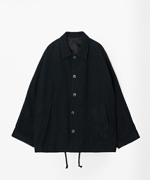 YOKO SAKAMOTOヨーコサカモト KASURI COACH JACKET [BLACK] YS - 24AW - 14カスリコーチジャケット