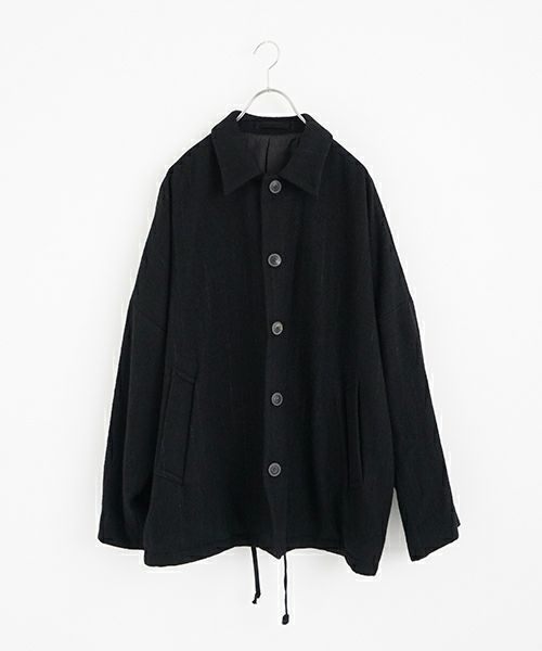 YOKO SAKAMOTOヨーコサカモト KASURI COACH JACKET [BLACK] YS - 24AW - 14カスリコーチジャケット