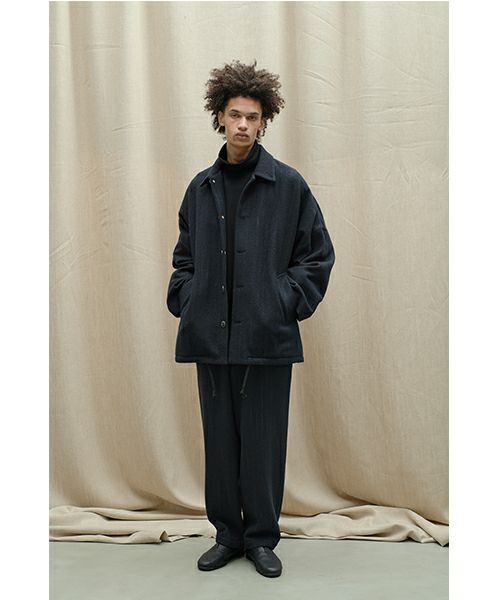 YOKO SAKAMOTO ヨーコサカモト KASURI STRAIGHT PANTS [BLACK] YS - 24AW - 19 カスリストレート パンツ