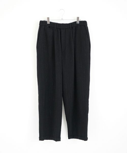 YOKO SAKAMOTO ヨーコサカモト KASURI STRAIGHT PANTS [BLACK] YS - 24AW - 19 カスリストレート パンツ