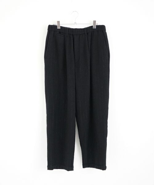 YOKO SAKAMOTOヨーコサカモト KASURI STRAIGHT PANTS [BLACK] YS - 24AW - 19カスリストレートパンツ