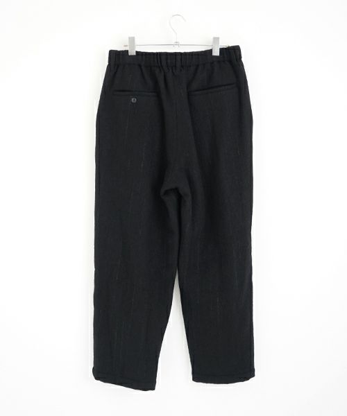 YOKO SAKAMOTOヨーコサカモト KASURI STRAIGHT PANTS [BLACK] YS - 24AW - 19カスリストレートパンツ