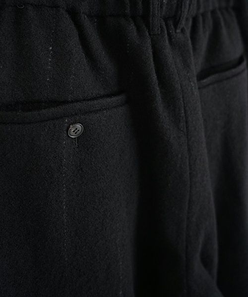 YOKO SAKAMOTOヨーコサカモト KASURI STRAIGHT PANTS [BLACK] YS - 24AW - 19カスリストレートパンツ
