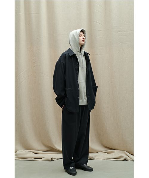 YOKO SAKAMOTO ヨーコサカモト BRUSHED WOOL WORK JACKET [BLACK] ウールワークジャケット