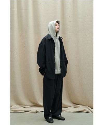 YOKO SAKAMOTOヨーコサカモト BRUSHED WOOL WORK JACKET [BLACK] YS - 24AW - 14ウールワークジャケット