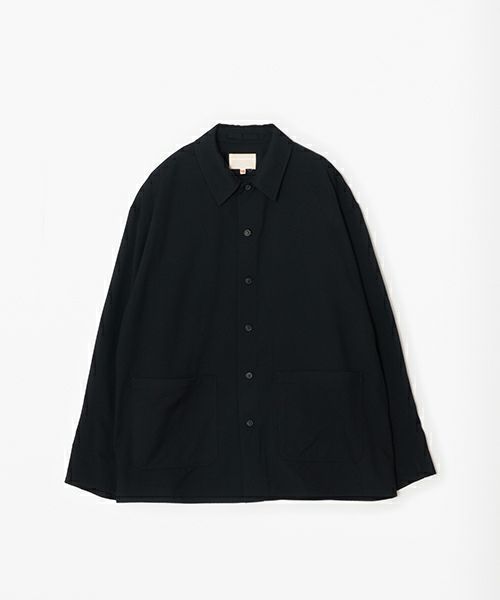 YOKO SAKAMOTO ヨーコサカモト BRUSHED WOOL WORK JACKET [BLACK] ウールワークジャケット