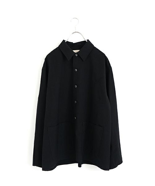 YOKO SAKAMOTO ヨーコサカモト BRUSHED WOOL WORK JACKET [BLACK] ウールワークジャケット