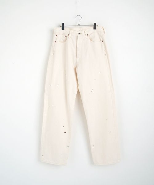 YOKO SAKAMOTOヨーコサカモト DENIM STRAIGHT PANTS [FADE WHITE] YS - 24AW - 49ストレートデニムパンツ