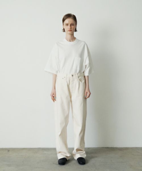 YOKO SAKAMOTOヨーコサカモト DENIM STRAIGHT PANTS [FADE WHITE] YS - 24AW - 49ストレートデニムパンツ