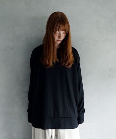 VU<br>ヴウ<br>home&miles  basic long knit [BLACK] <br>ベーシックロングニット vum-kn01