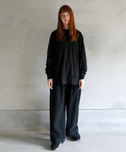  VU / ヴウhome&miles basic long knit [BLACK] ベーシックロングニット vum-kn01