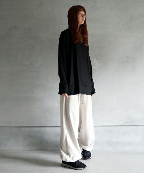  VU / ヴウhome&miles basic long knit [BLACK] ベーシックロングニット vum-kn01