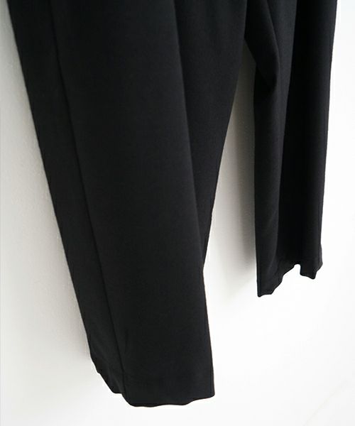 YOKO SAKAMOTO ヨーコサカモト BRUSHED WOOL WIDE PANTS [BLACK]YS  