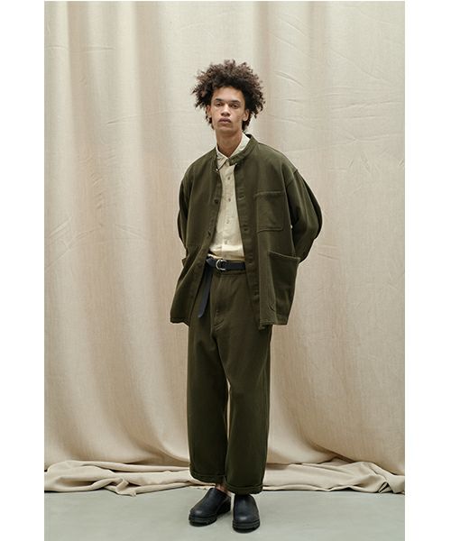 YOKO SAKAMOTO ヨーコサカモト WORK STAND COLLAR JACKET [OLIVE] YS - 24AW - 41