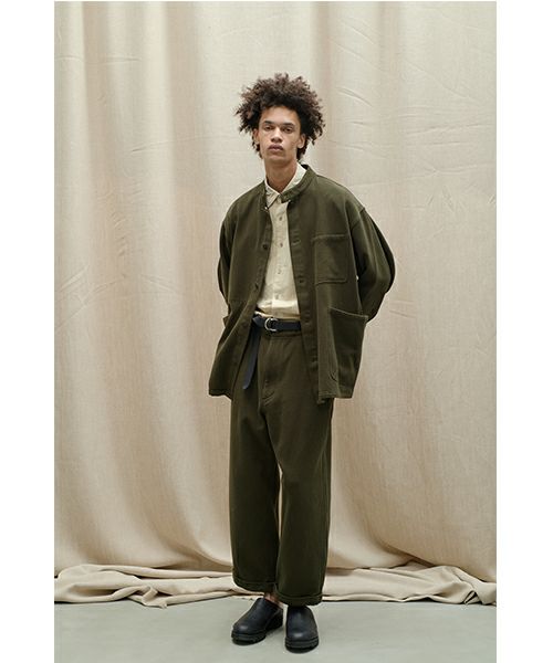 YOKO SAKAMOTOヨーコサカモト WORK STAND COLLAR JACKET [OLIVE] YS - 24AW - 41スタンドカラーワークジャケット