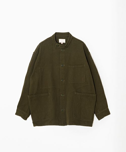 YOKO SAKAMOTOヨーコサカモト WORK STAND COLLAR JACKET [OLIVE] YS - 24AW - 41スタンドカラーワークジャケット