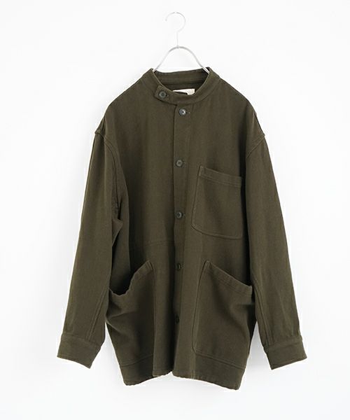 YOKO SAKAMOTOヨーコサカモト WORK STAND COLLAR JACKET [OLIVE] YS - 24AW - 41スタンドカラーワークジャケット
