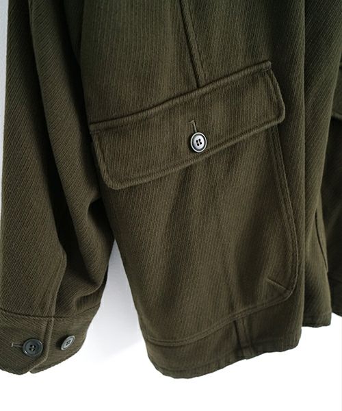 YOKO SAKAMOTOヨーコサカモト WORK STAND COLLAR JACKET [OLIVE] YS - 24AW - 41スタンドカラーワークジャケット