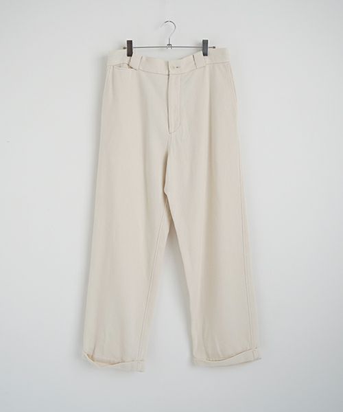 YOKO SAKAMOTOヨーコサカモトWORK TROUSERS [ECRU] YS - 24AW - 43テーパードトラウザー